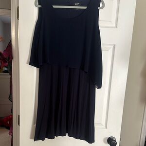DKNY Asymmetrical Navy Dress